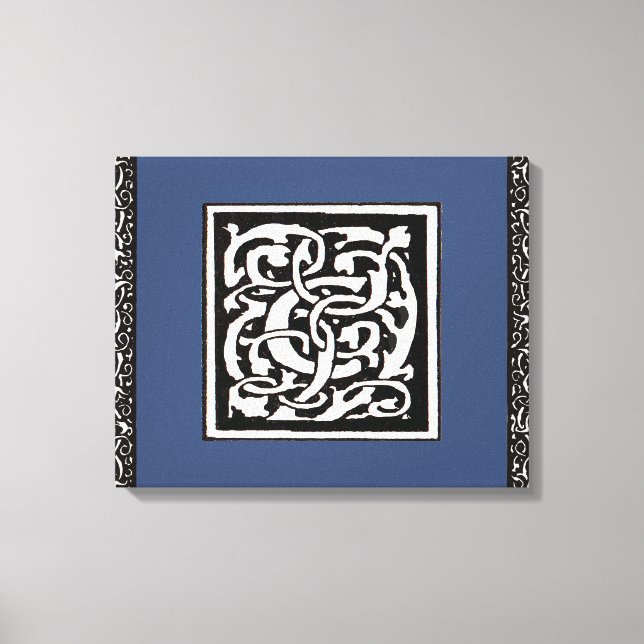 Lienzo Letra Art Nouveau del Monograma C de la cosecha de (Anverso)