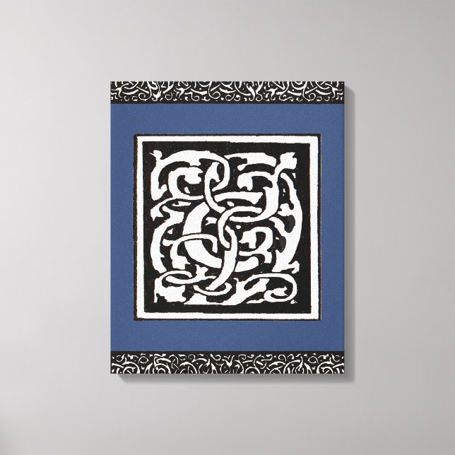 Lienzo Letra Art Nouveau del Monograma C de la cosecha de (Anverso)