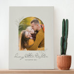 Lienzo Letra cursiva elegante | Mejor juntos Arco fotográ<br><div class="desc">La lectura de escritura moderna SIEMPRE ES MEJOR JUNTA bajo tu foto familiar en un elegante arco enmarcado rodeado de ramas de abeto.</div>