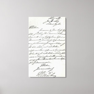 Lienzo Letra de Guillermo IV a señora Nelson