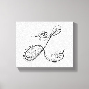 Lienzo Letra de lujo L del alfabeto