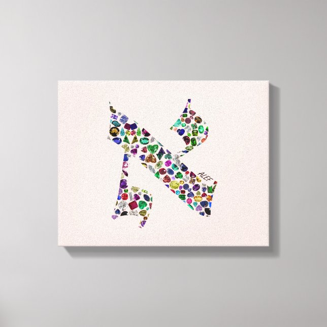 Lienzo Letra hebrea ALEF (Anverso)