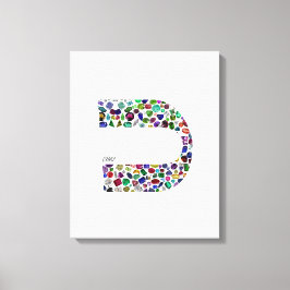 Lienzo Letra hebrea 'CHAF'