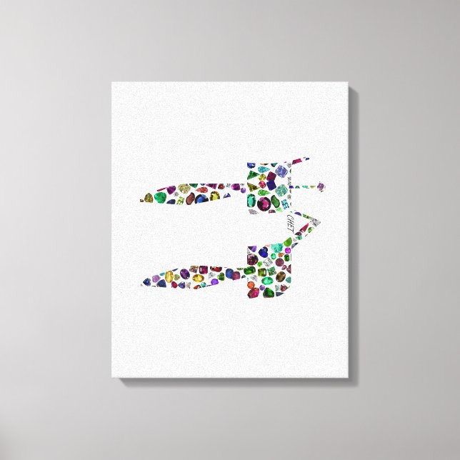 Lienzo Letra hebrea 'CHET' (Anverso)