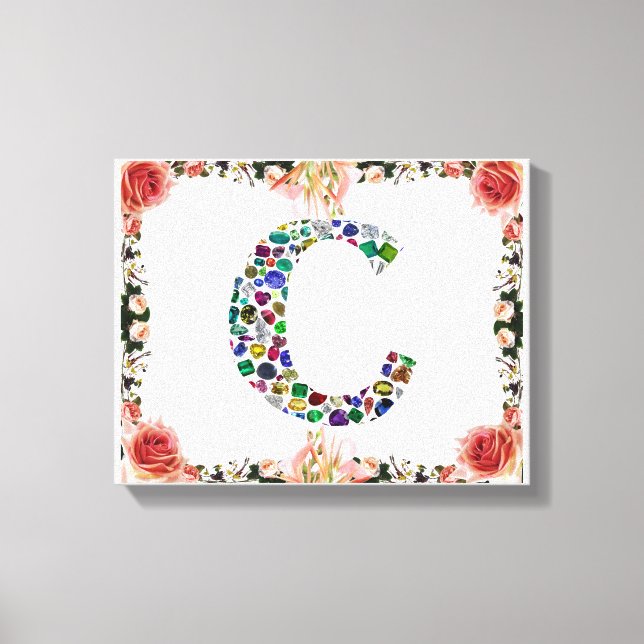 Lienzo Letra inicial C (Anverso)