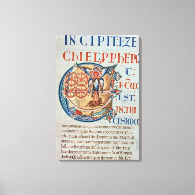 Lienzo Letra inicial 'E' Et factum est (Anverso)