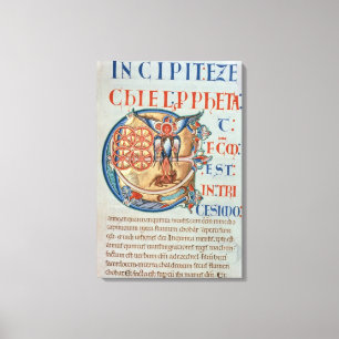 Lienzo Letra inicial "E" y factum est