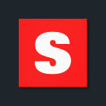 Lienzo Letra inicial monograma estilo moderno rojo blanco<br><div class="desc">¿Desea poseer un producto con las iniciales de su nombre? Es muy sencillo,  estético y atractivo.</div>