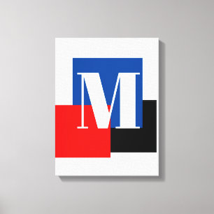 Lienzo Letra Inicial Monograma Moderno Elegante