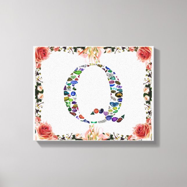 Lienzo Letra inicial Q (Anverso)