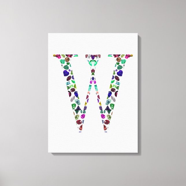 Lienzo Letra inicial W (Anverso)
