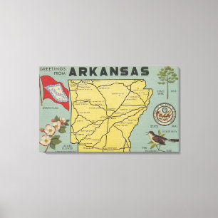 Lienzo Letra ScenesArkansas de ArkansasLarge
