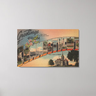 Lienzo Letra ScenesConnecticut de ConnecticutLarge