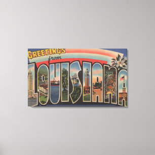 Lienzo Letra ScenesLouisiana de LouisianaLarge