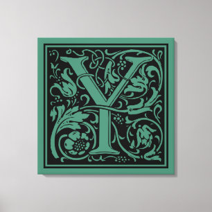 Lienzo Letra Y Monograma Medieval Art Nouveau