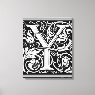 Lienzo Letra Y Monograma Medieval Art Nouveau
