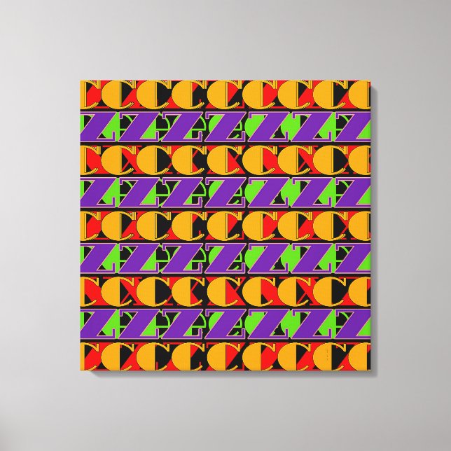 Lienzo Letras aleatorias (Anverso)