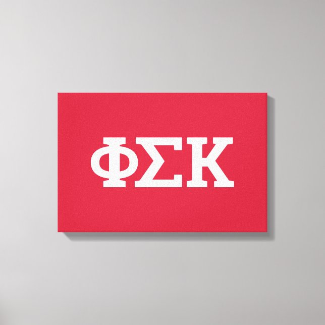 Lienzo Letras de Phi Sigma Kappa (Anverso)