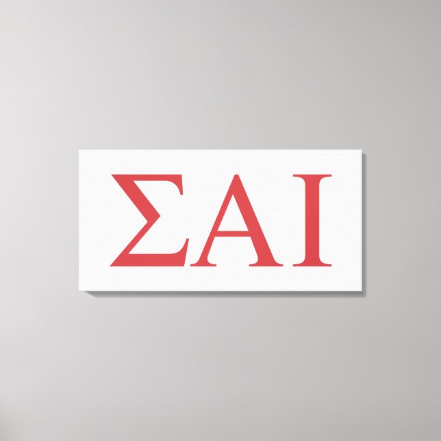Lienzo Letras griegas de Sigma Alpha Iota (Anverso)
