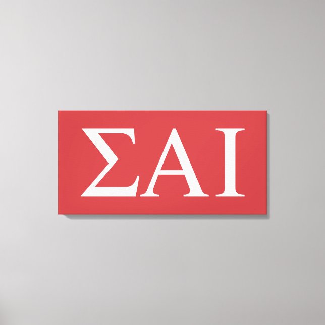 Lienzo Letras griegas de Sigma Alpha Iota (Anverso)