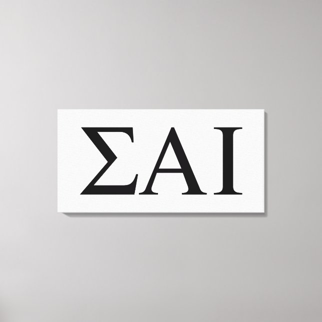 Lienzo Letras griegas de Sigma Alpha Iota (Anverso)