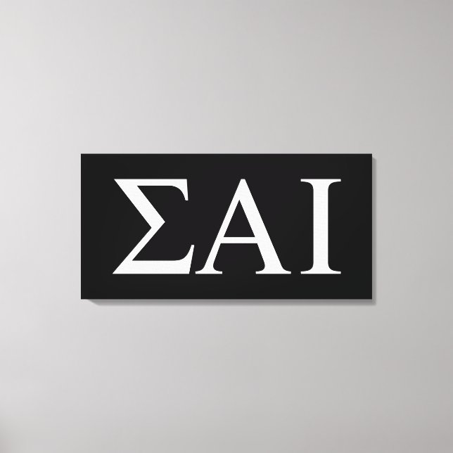 Lienzo Letras griegas de Sigma Alpha Iota (Anverso)