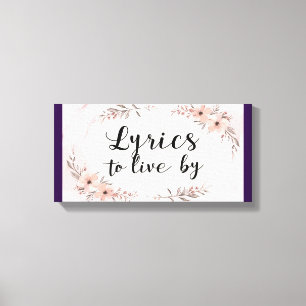 Lienzo Letras Para Vivir