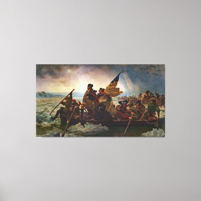 Lienzo Leutze Washington Crossing Delaware Painting (Anverso)