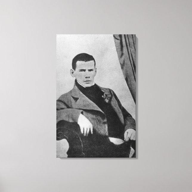 Lienzo Lev Nikolaevich Tolstoy como estudiante (Anverso)