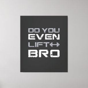 Lienzo levantamiento bro Bro Divertido Gimnasio Tipografí