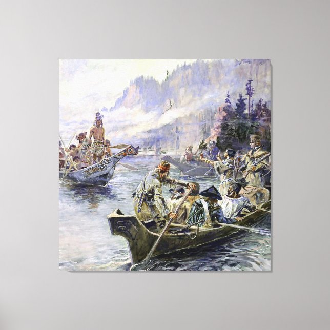 Lienzo “Lewis y Clark” de Charles M Russell (Anverso)