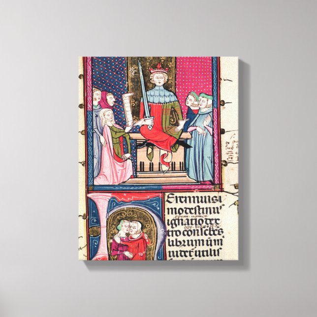 Lienzo Ley Conyugal, figura una esposa adúltera (Anverso)