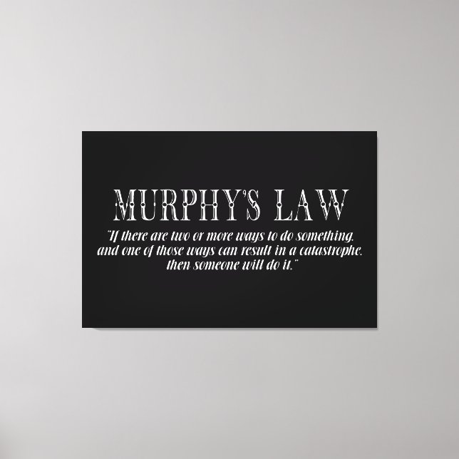 Lienzo Ley de Murphy (Anverso)