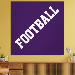 Lienzo Leyenda De FÚTBOL Blanco Deep Púrpura