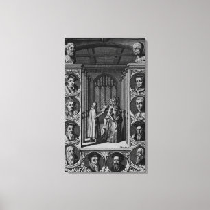 Lienzo Leyendo una carta a la Reina Isabel I