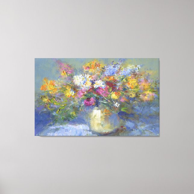 Lienzo Lg. Imagen de pintura floral (Anverso)