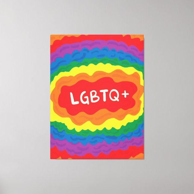 Lienzo LGBT+orgullo. color marica, arcoiris. (Anverso)