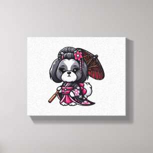Lienzo Lhasa Apso Dog Kimono