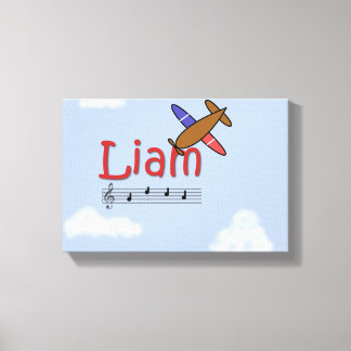 Lienzo Liam Airplane Name Canvas