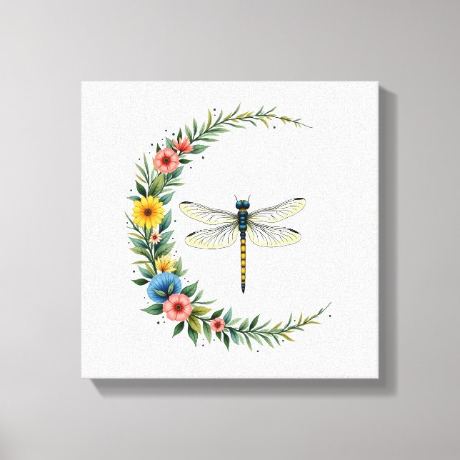 Lienzo Libélula Boho Luna Creciente Signo de Paz Hippie D (Anverso)