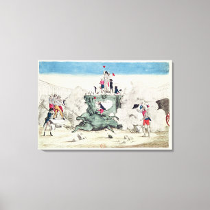 Lienzo Libertad que derriba la estatua del más grande