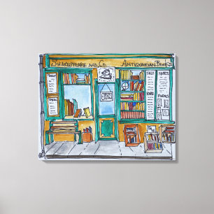 Lienzo Librería Shakespeare & Co.  Sena, París