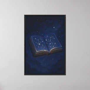 Lienzo Libro celeste de estrellas