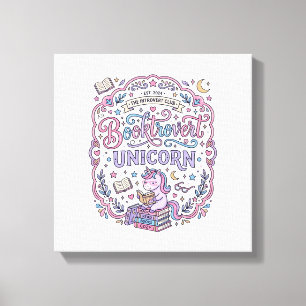 Lienzo Libro de Unicornio Divertido Regalo Diseño