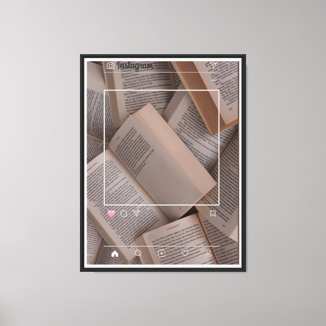 Lienzo "Libro estético Flatlay Wall Art" (Anverso)