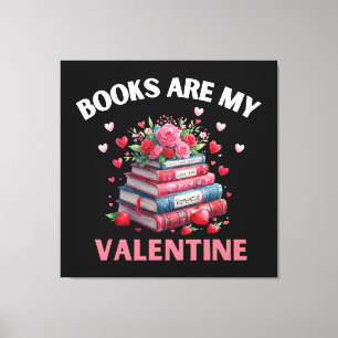 Lienzo Libros Divertidos Son Mi San Valentín
