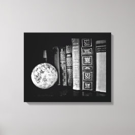 Lienzo Libros y globos antiguos