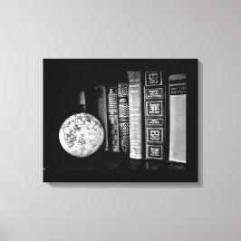 Lienzo Libros y globos antiguos