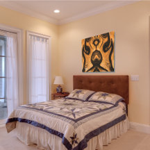 Lienzo licuado de mármol abstracto marrón único