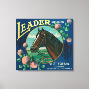 Lienzo Líder LabelCorona anaranjado, CA